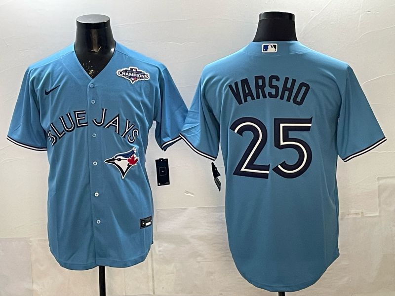 Men Toronto Blue Jays #25 Varsho Light Blue 2026 Nike Game MLB Jersey 0035